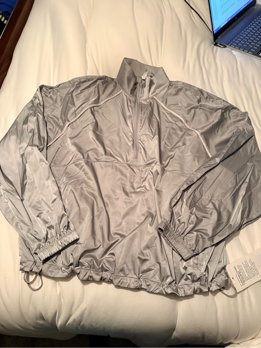 lululemon athletica Silver Windbreaker Pullover Jacket